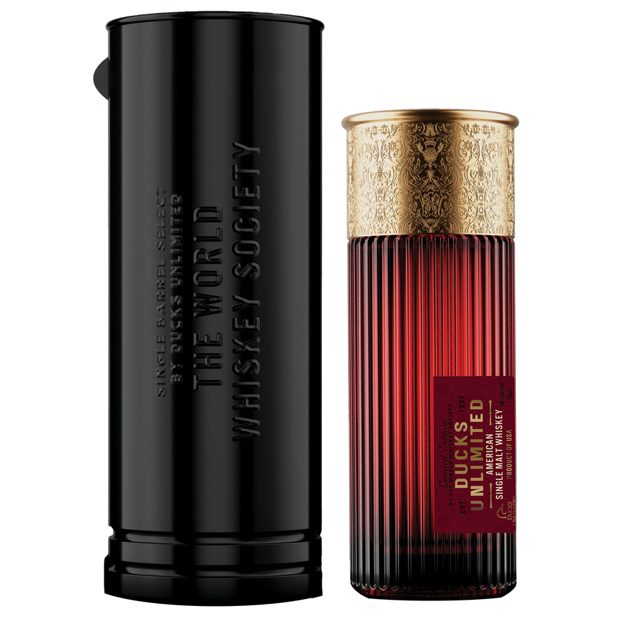 Ducks Unlimited Shotgun Shell Single Malt American Whiskey 750ml.