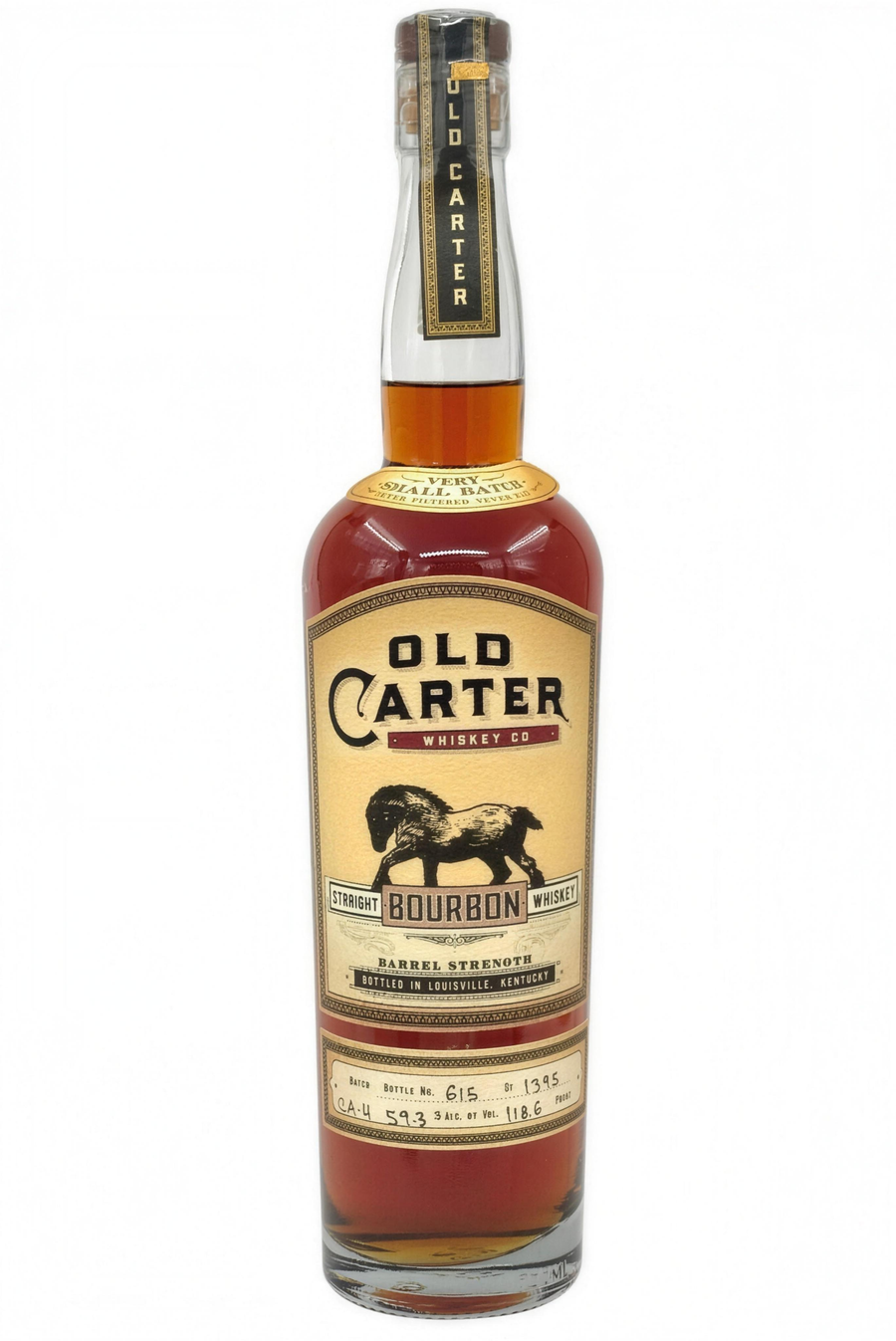 Old Carter Straight Bourbon Whiskey Barrel Strength 750ml bottle