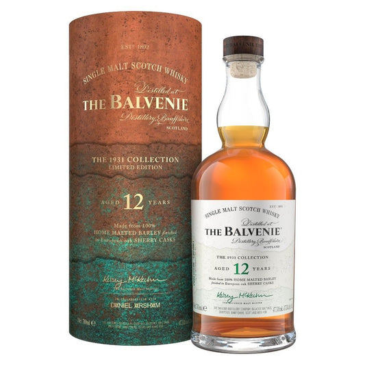 The Balvenie 1931 Collection Arsham 12 yrs Home Malted Barely Sherry Casked