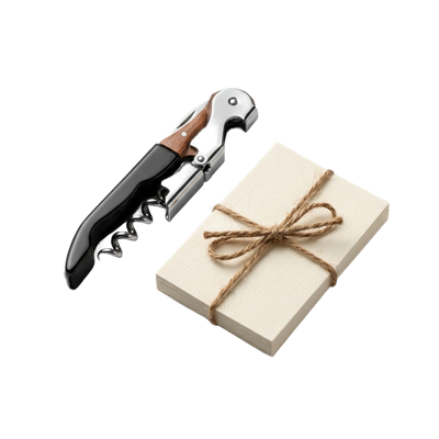 Corkscrew and tasting cards